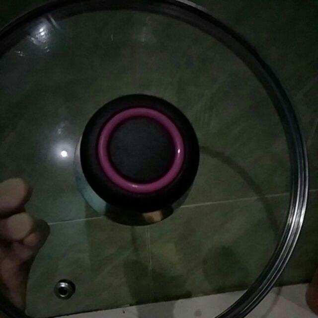 Tutup Panci Kaca Dengan Kaki Diameter +/- 15.8 Cm (uk. 16 Cm) & Knop Kecil Variasi
