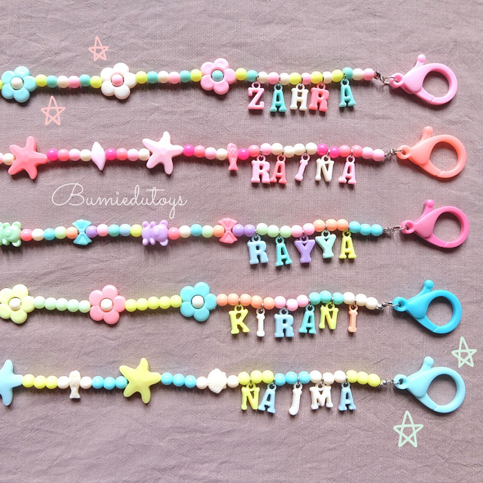 Bumiedutoys - Tali kalung masker anak / kids strap mask / tali masker custom nama