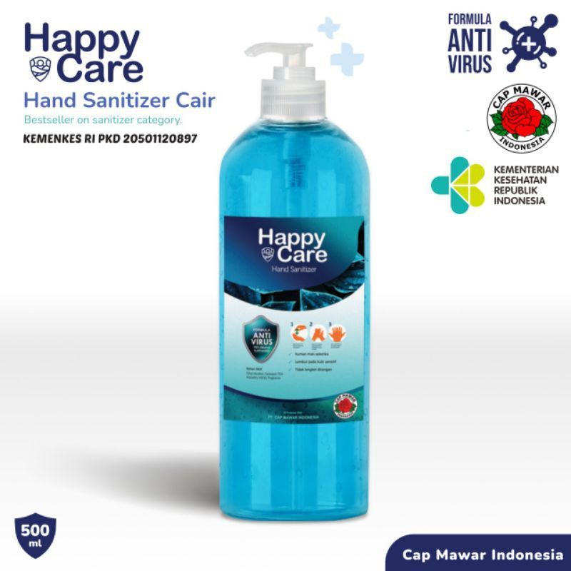 HAND SANITIZER CAIR COMBO JERUK 500ML + 1 LITER HAPPY CARE / HAND SANITIZER CAIR / HAND SANITIZER