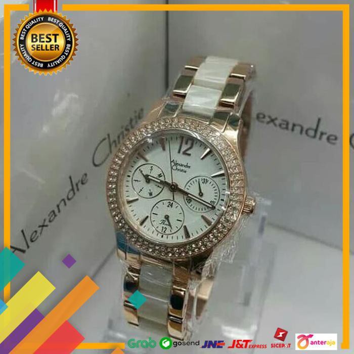 NEW.. JAM TANGAN WANITA ALEXANDRE CHRISTIE AC 2608 SILVER ROSEGOLD ORIGINAL ..TERMURAH