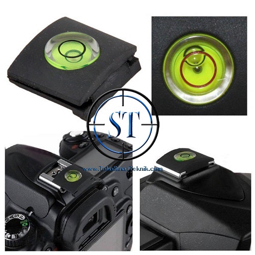 Bubble Level Spirit Cover For Black Canon Nikon Fuji Sony Waterpass Kotak Kamera Kemiringan Sensor HP