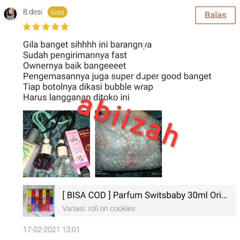 PARFUM SWEETY PARFUM BAYI 30ML PARFUM ZWITSAL [COD BISA]