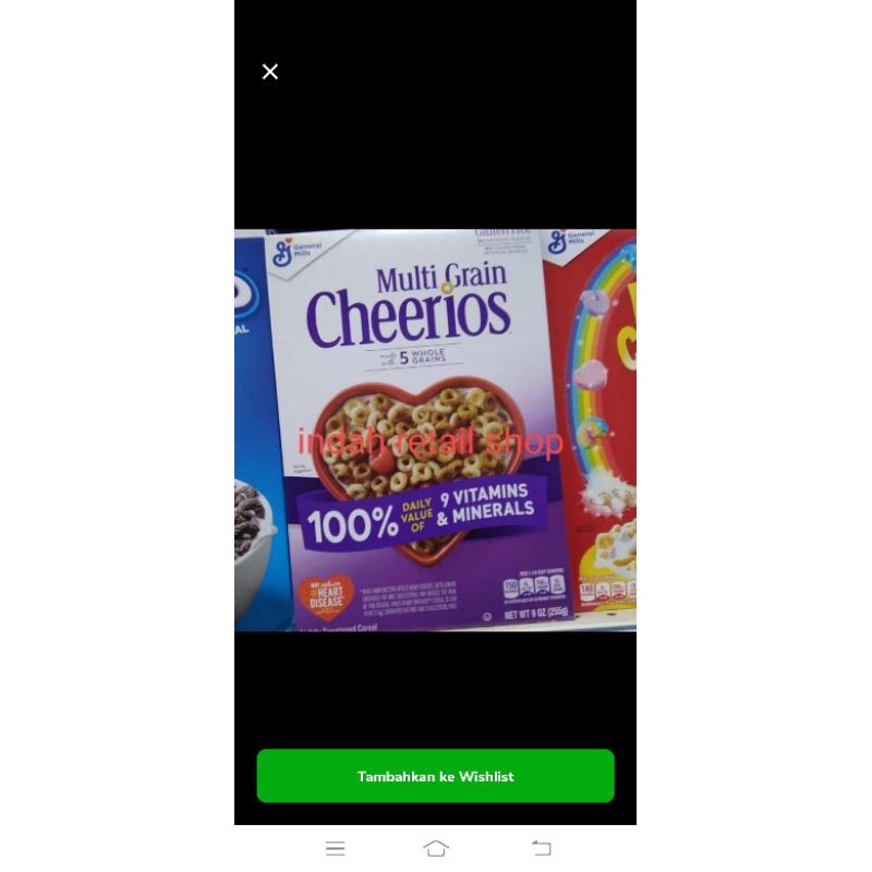 

Cheerios Multi Grain Cereal 255gr