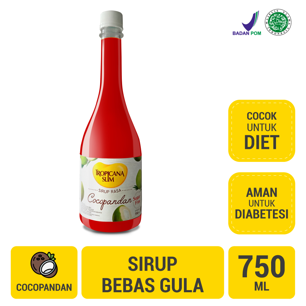 Tropicana Slim Sirup Cocopandan 750ml - Sirup Bebas Gula | Shopee Indonesia