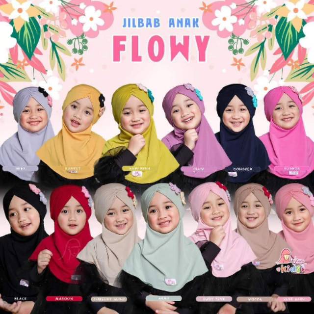 Flowy hijab kids by miulan hijab♥️
