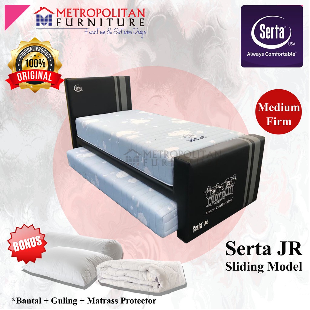 Kasur Springbed SERTA  2 in 1 JR Double bed Full Set Spring bed