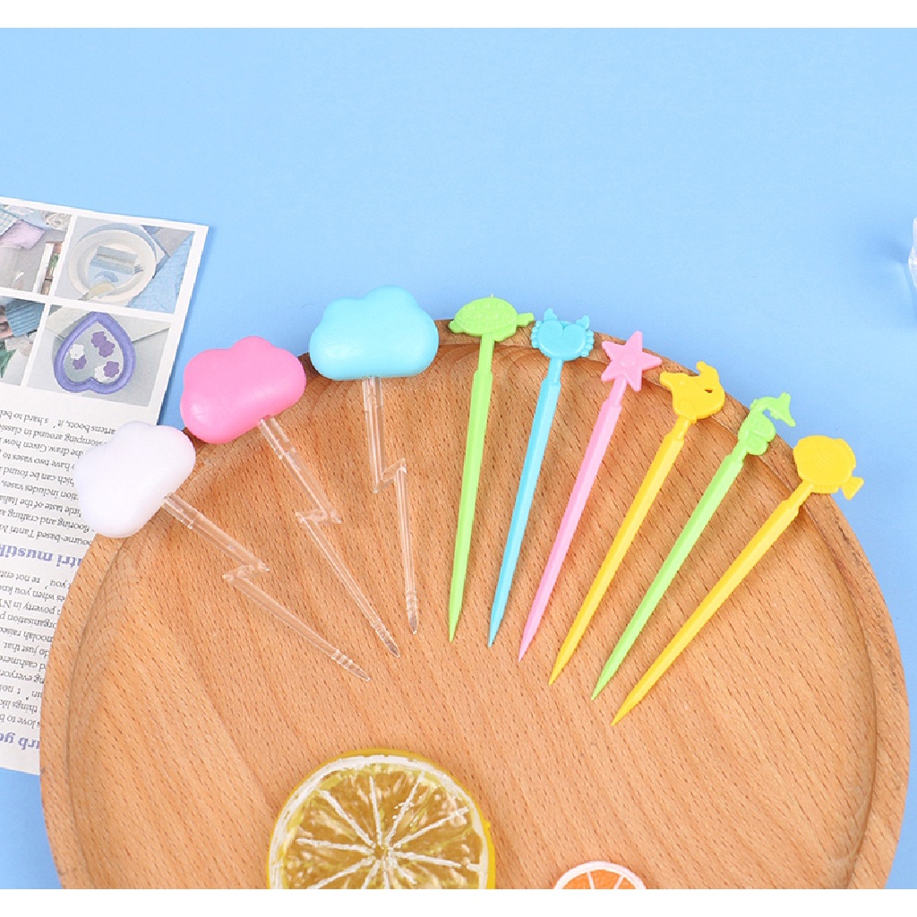 

Garpu Buah Warna 20 pcs / Garpu Dessert / Garpu Kue Mini Motif Kartun Untuk Anak