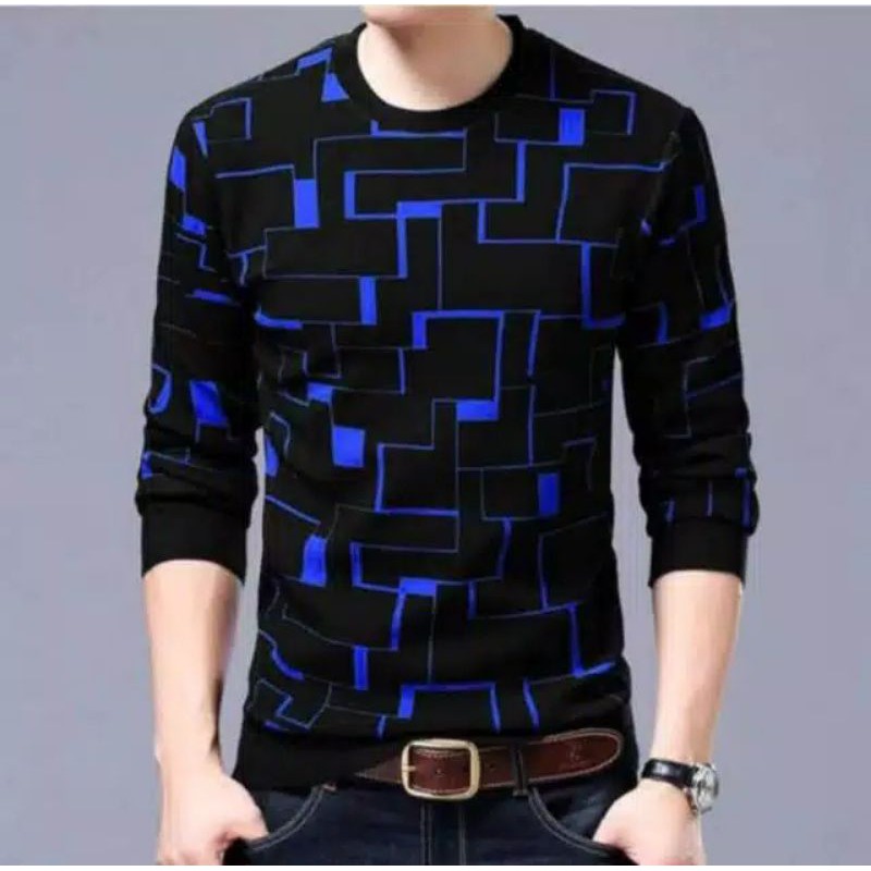 KAOS PRIA LENGAN PANJANG/SWEATER PRIA TANGAN PANJANG/FULL PRINT