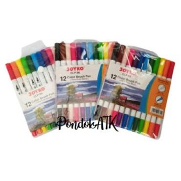 

[[COD]] Color Brush Pen Joyko / Pen Kuas 12 warna GRATIS ONGKIR Kode 1458