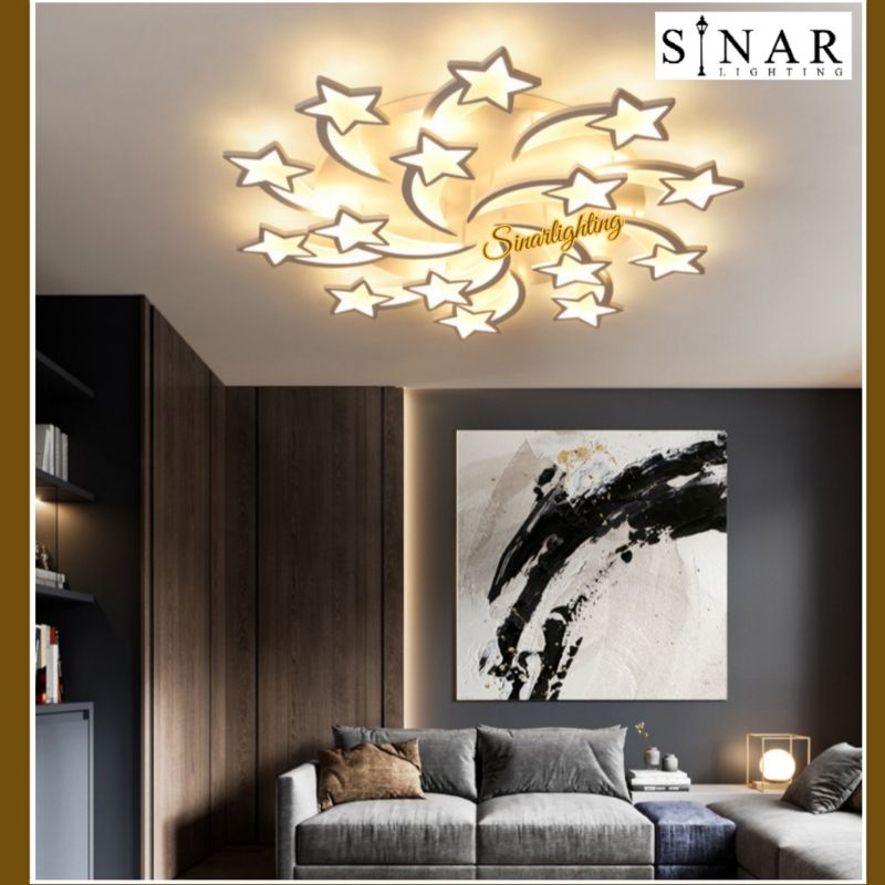 Lampu hias plafon LED Remote 50022/10+5