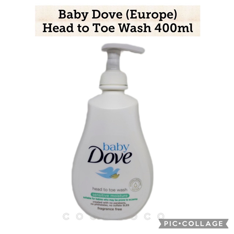 Baby Dove Head to Toe Wash 400ml EU Sabun Shampoo Bayi