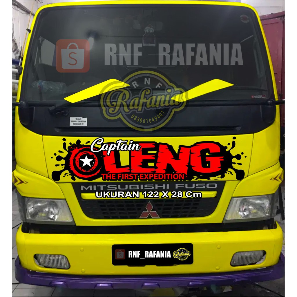 Stiker Skotlet Cuting Kabin Center Truck Capten Oleng Kabin truc Kabin pick up pintu belakang pickup