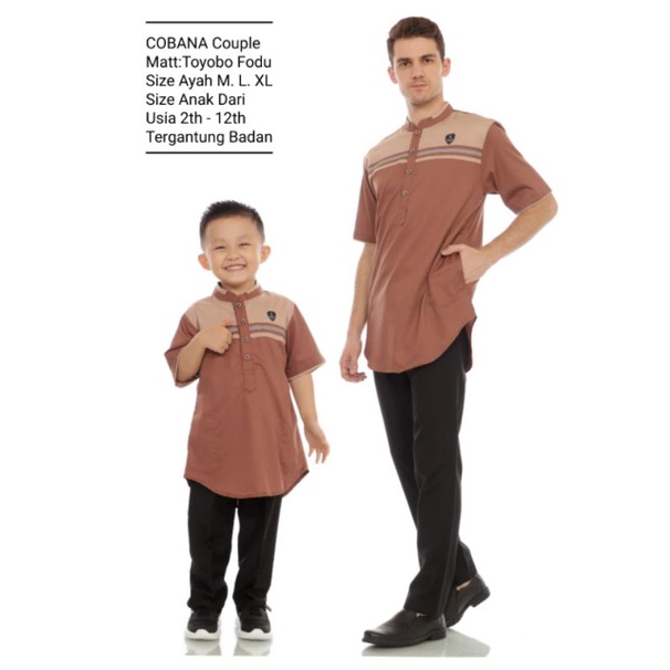 Cobana Moslem - Koko Kurta Couple Ayah Dan Anak - Baju Koko Cobana Original PDK