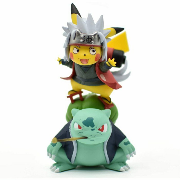 Action figure pokemon pikachu cosplay jiraiya bulbasaur - mainan anak