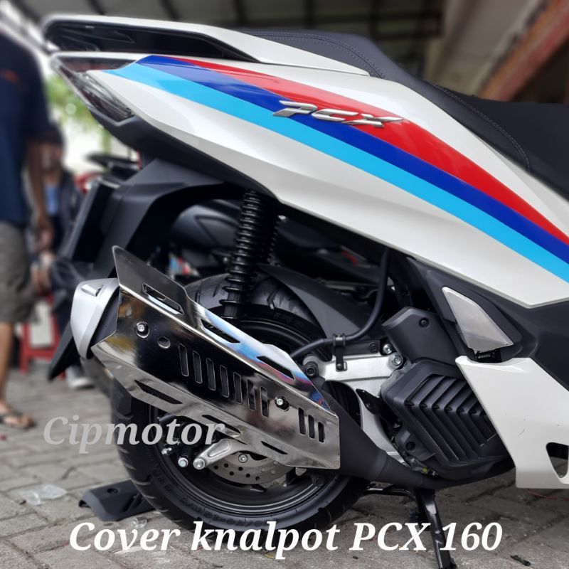 Cover Tutup Knalpot New PCX 160 chrome