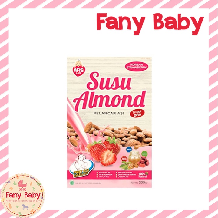 AFIS ALMOND SUSU PELANCAR ASI STRAWBEERY 200GR