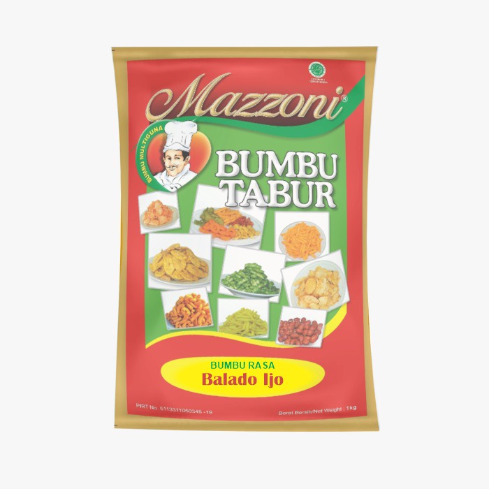 Mazzoni Bumbu Tabur Balado Ijo 1 Kg
