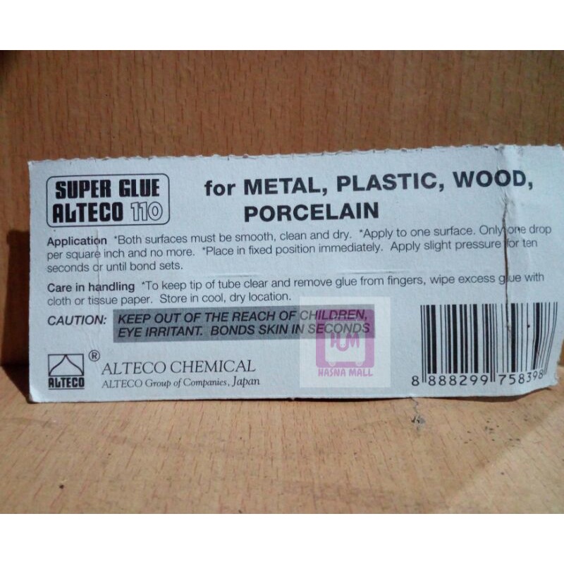Lem Alteco Asli Super Glue 110 Netto 3 gram