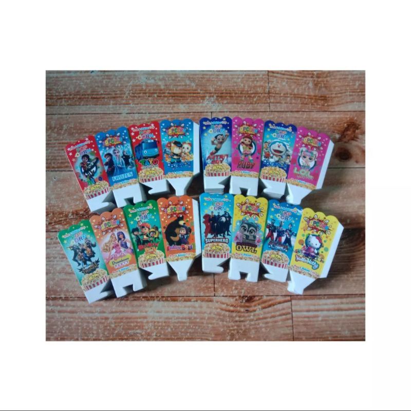 

kotak popcorn mini 9x5 cm / kertas popcorrn mini / kemasan popcorn mini