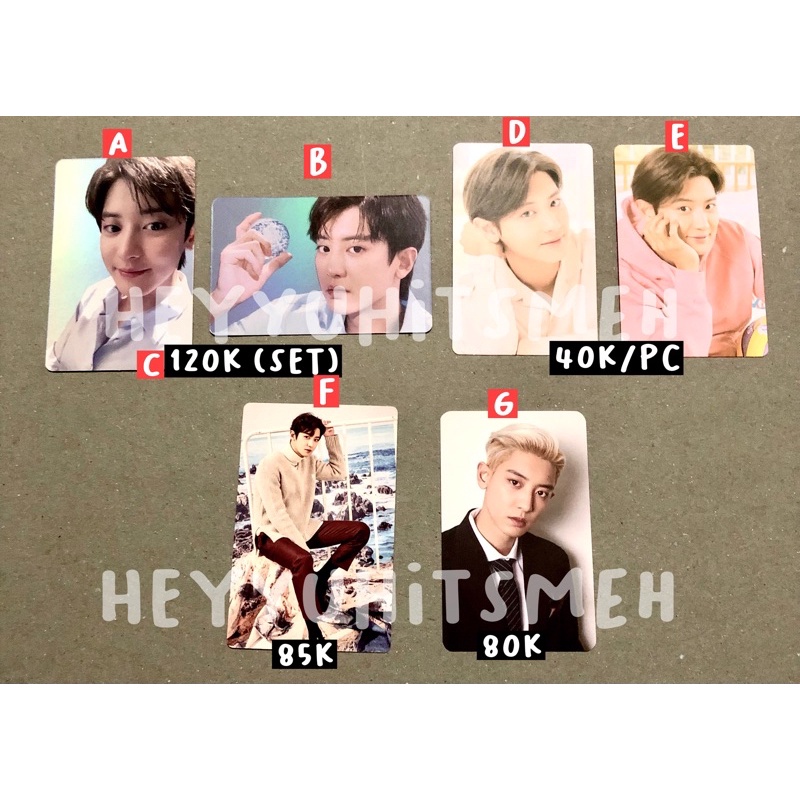 [READY] Pc chanyeol nacific holo blue album ver pink purple hologram photocard hoodie pob exo 2020