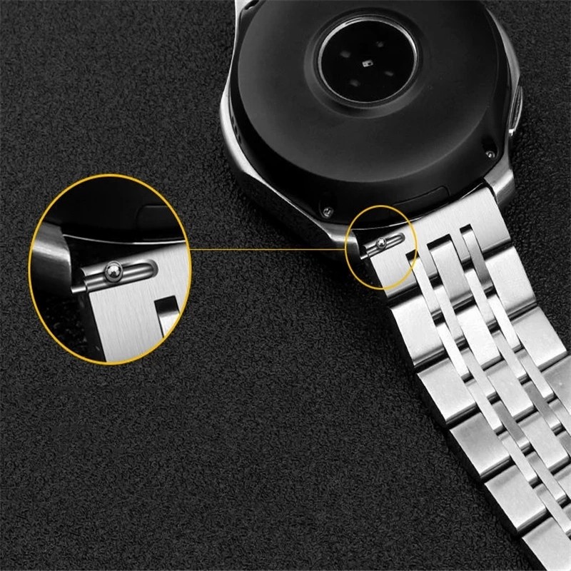 STRAP XIAOMI MI WATCH 46MM TALI JAM MODEL STAINLESS STEEL 7 BEADS 22MM