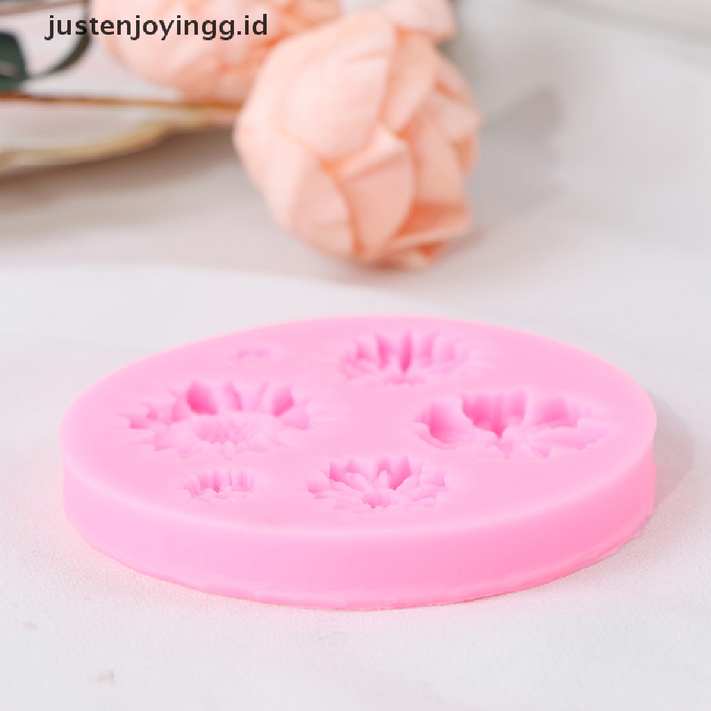 Alat Cetakan Fondant Timbul Bentuk Kelopak Bunga Matahari 3d Bahan Silikon Untuk Dekorasi Kue