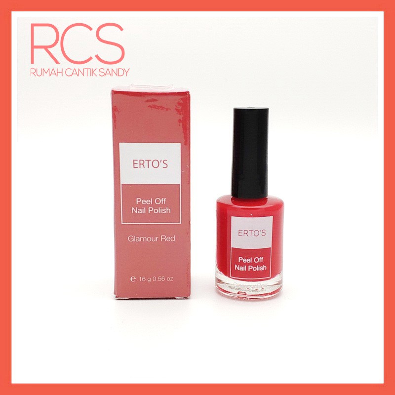 [ ERTOS ] Peel Off Nail Polish Glamour Red ~ Cat Kutek Kuku Ertos