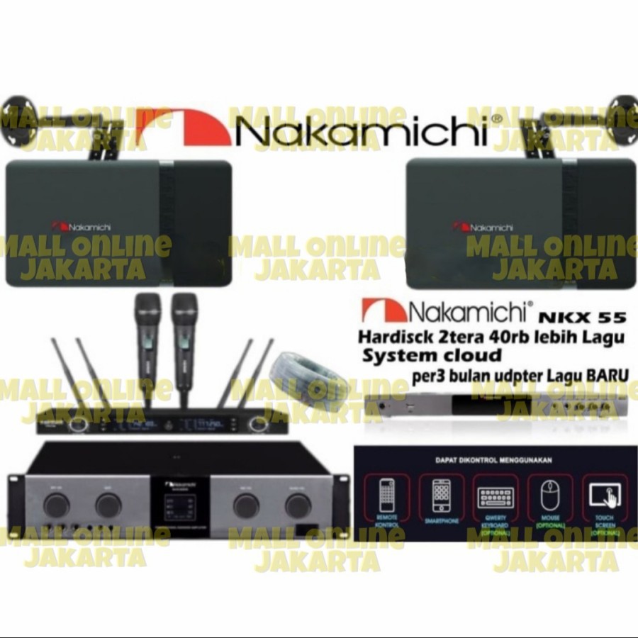 Paket karaoke Nakamichi full set sound system nvx d305 av110 nkx55