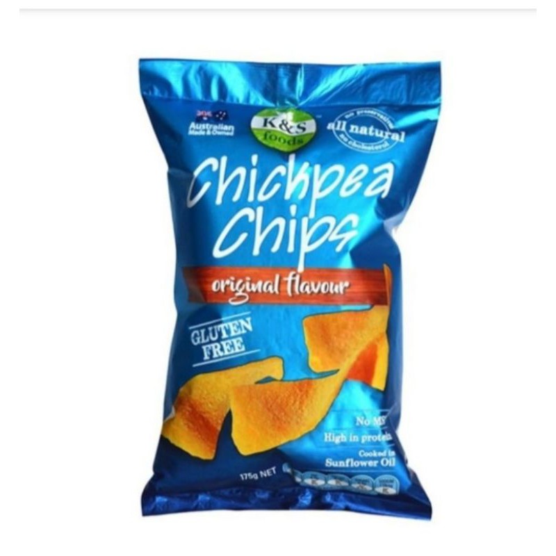 

Chickpea Chips original flavour 175gr gluten free snack