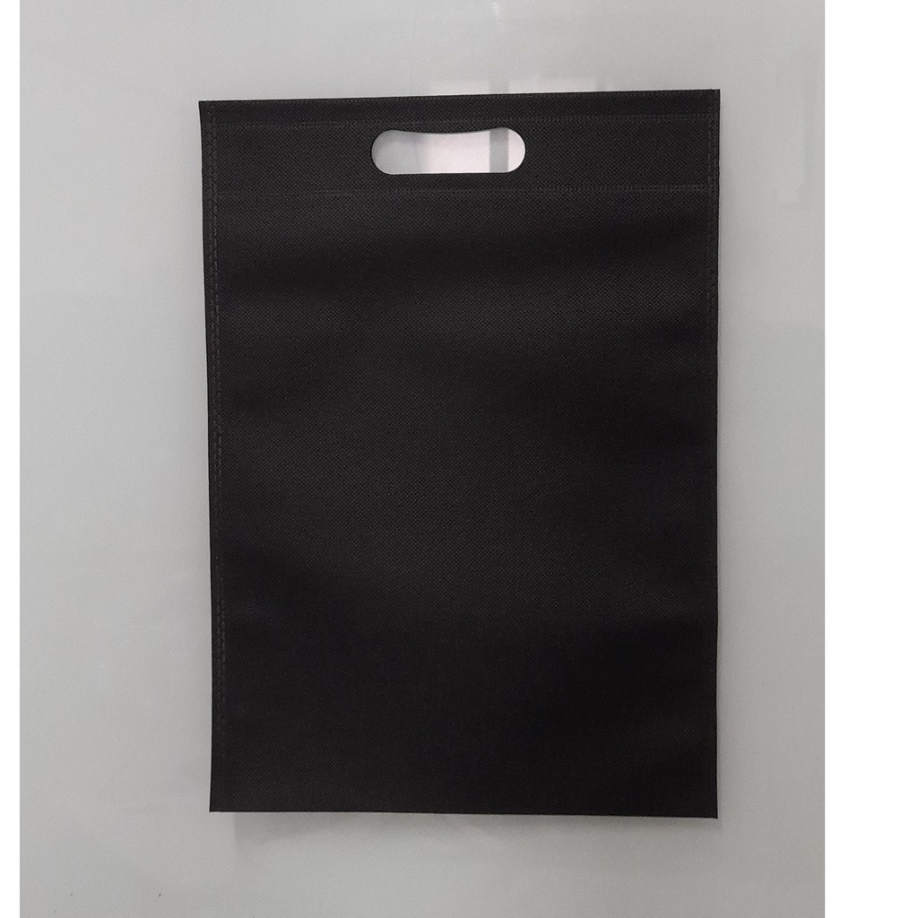 

(Kodi) Tas Press Spunbound Oval Goodie Bag Tas Belanja Warna Hitam 25 cm x 35 cm
