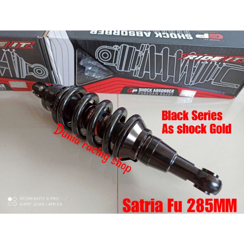 Shock Monoshock Ride it GP 101 Satria Fu karbu Satria Fu injeksi 285MM Ride it GP 101 Black As Gold