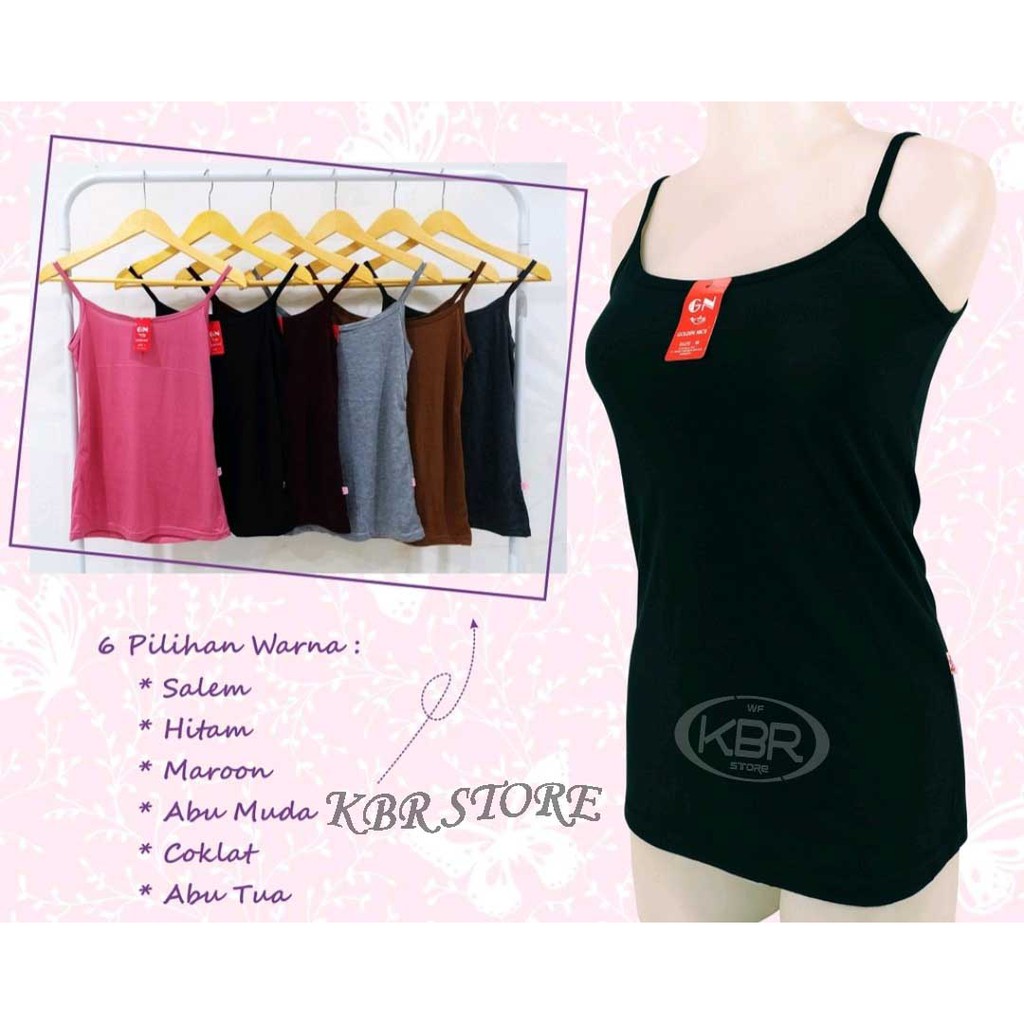 KBR STORE Tanktop Wanita Tali Kecil  Atasan Kamisol Katun Murah TERBARU KBR STORE