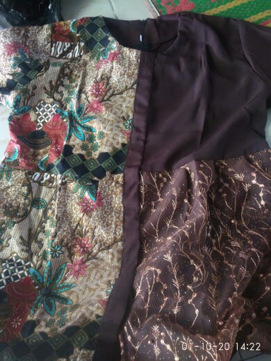 Kople Blouse Batik Kombinasi Plus Tile, Kople Blus Batik, Kople Atasan Batik, Blus Kople,atasan Blus