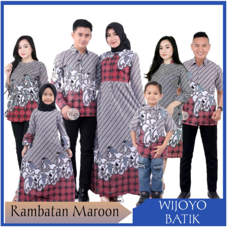 BAJU BATIK COUPLE KELUARGA MODERN Monalisa Genes elegan formal seragam batik model terbaru 2020