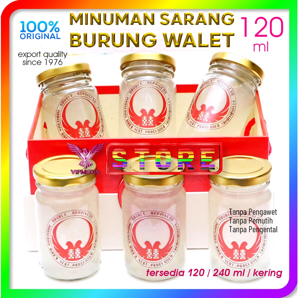 

Minuman Sarang Burung Walet DOUBLE HAPPINESS 120 ml - Original