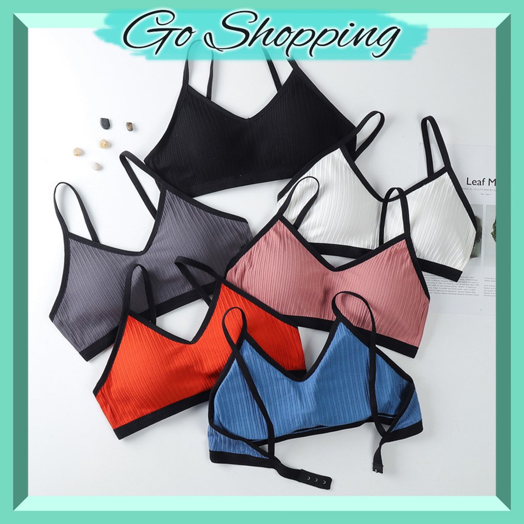 GO! BR490 Bra Wanita Tanpa Kawat Sport Bra Olahraga Bh Push Up Pakaian Dalam Wanita Import