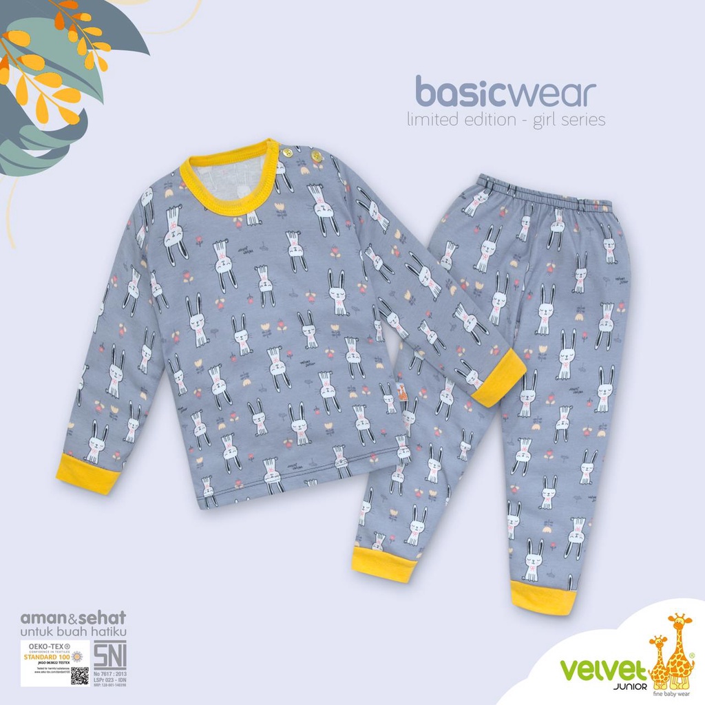 VELVET JUNIOR PIYAMA SETELAN LENGAN PANJNG MOTIF TERBARU GIRL SERIES FLOURISH TO THE FUTURE