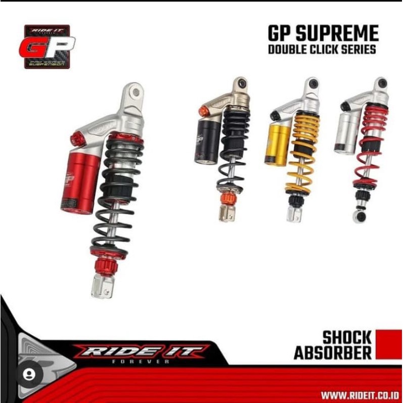 SHOCK GP PREMIUM MIO SHOCK GP PREMIUM VARIO MIO BEAT 310mm dan 330mm SHOCK GP SUPREME SERIES RIDE IT
