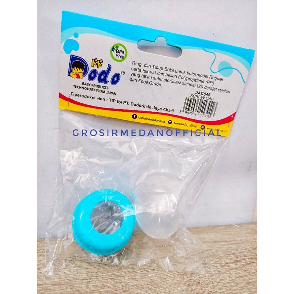 DODO SCREW CAP - TUTUP BOTOL DAN LEHER BOTOL DOT SUSU DODO