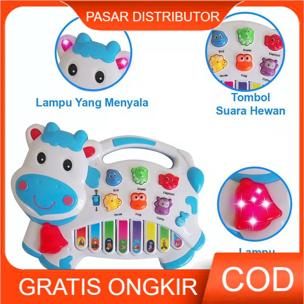 Early Learn Piano - Cow Music - Maianan Anak - Mainan Edukasi - Murah - Mainan Anak