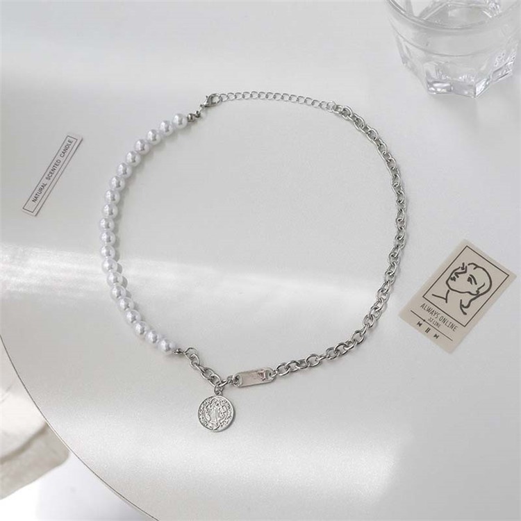 Kalung Rantai Klavikula Hias Mutiara Untuk Musim Panas