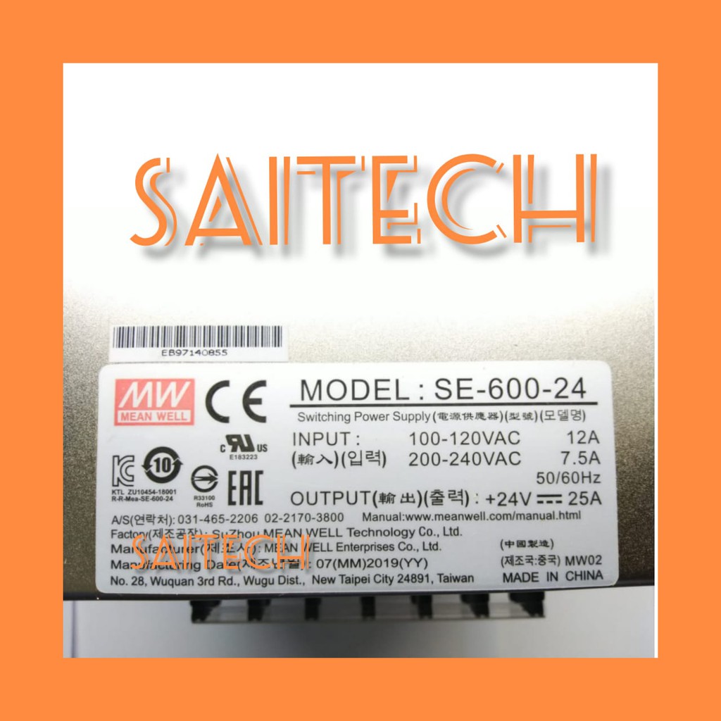 POWER SUPPLY MEAN WELL SE-600-24 SE 600 24 SE60024 RSP-600-24