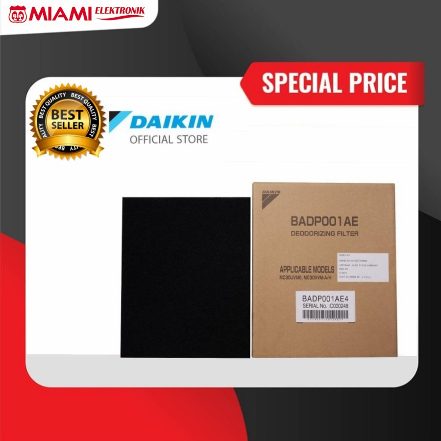 Deodorizing Filter Daikin BADP001AE4 / Filter Daikin MC30VVM-H