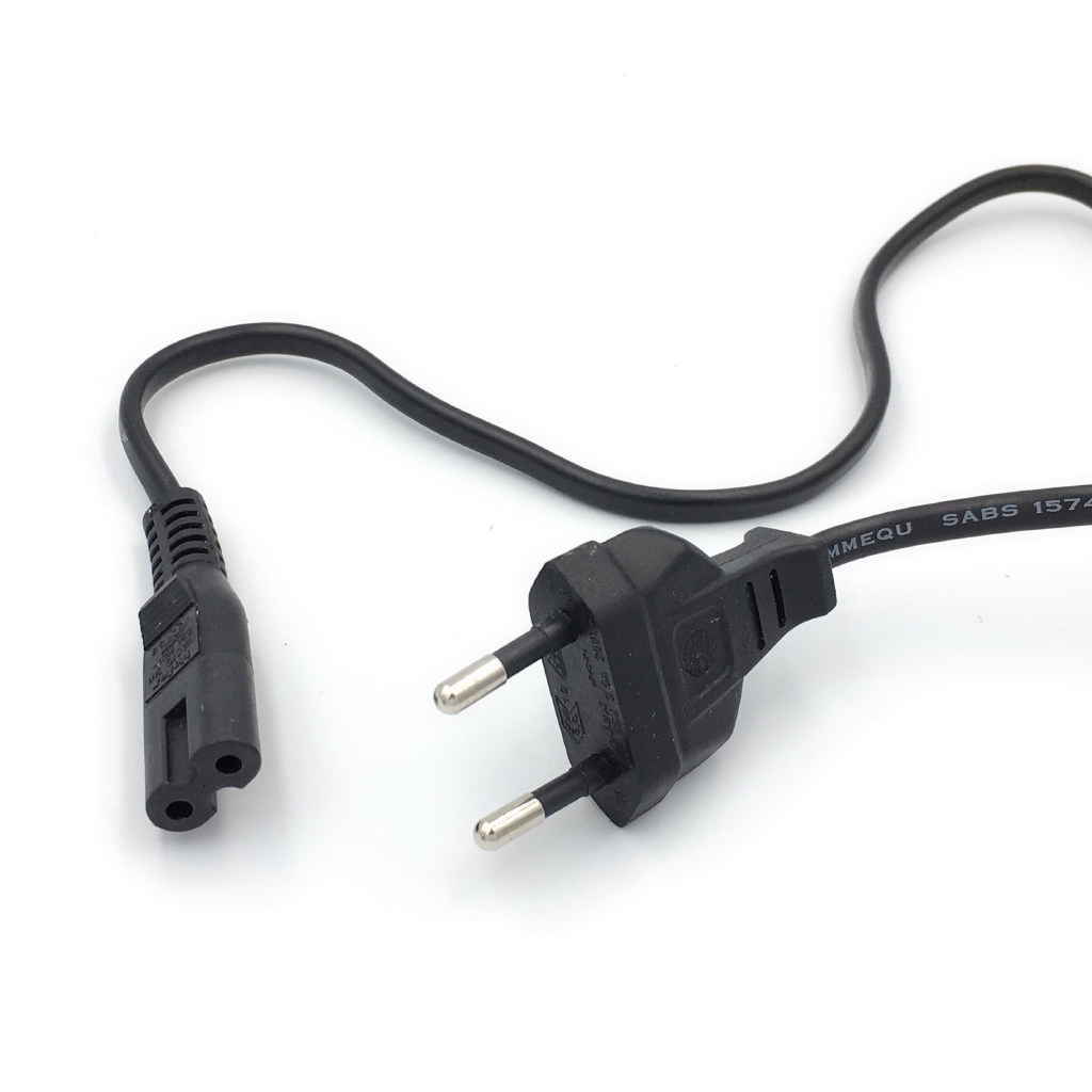 [DEV-9177] KABEL 2PIN EU EURO MALE PLUG TO POWER AC CORD IEC FEMALE C7 1.2METER