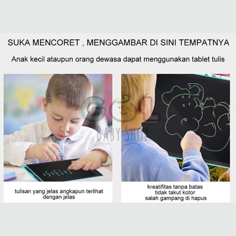 LCD Writing Writting Drawing Tablet Pad Papan Belajar Tulis Gambar Coret Hapus Mainan Edukasi Anak-3