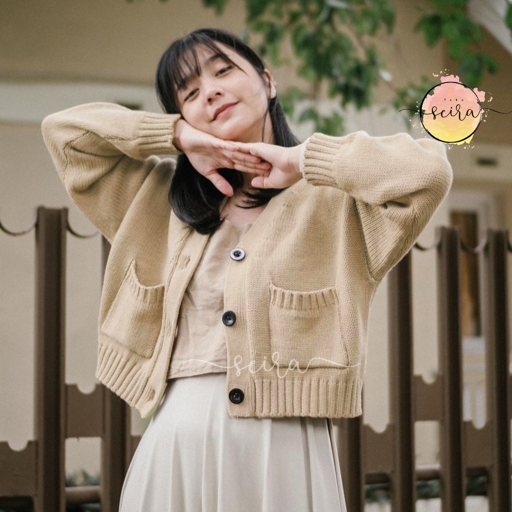 [BISA COD] Cardigan Zara Knit / Cardigan Rajut Outwear Wanita