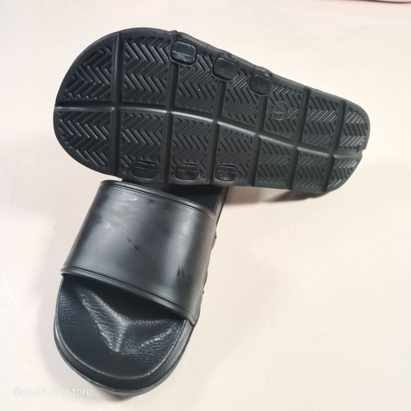 Sandal Slop Distro Polos Pria dan Wanita tanpa LEM model Premium, Slop, Slide, dan Slip On Terbaru