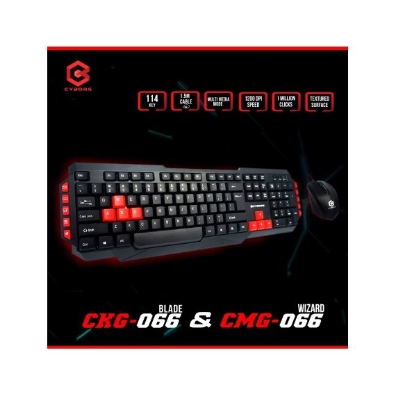 KEYBOARD GAMING CYBORG 066 WIRED