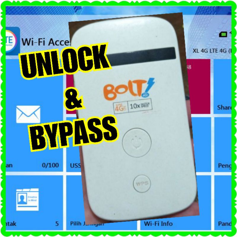 Seken & Unlock Modem Wifi Bolt ZTE MF90