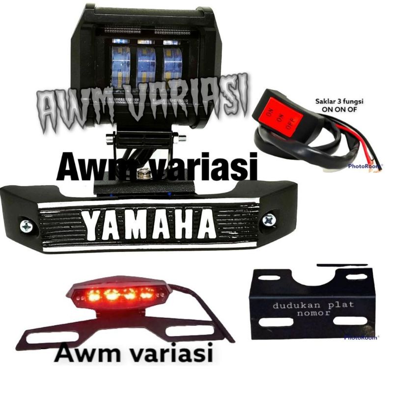 paket lampu led set kumis kumisan rx king set pangkon breket